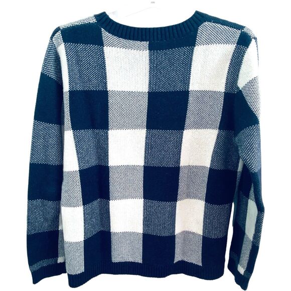 Pendleton Sweater Womens Size Medium Navy Blue Heavyweight Double Knit Pullover - Picture 2 of 5